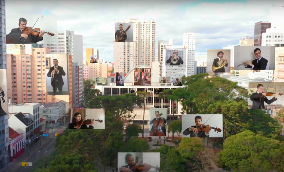 Orquestra Sinfônica do Paraná faz 35 anos e celebra de forma virtual. Foto: Reprodução Youtube