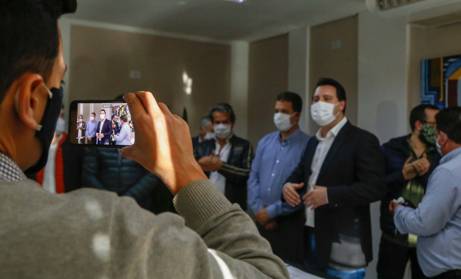 28.05.2020 Governador Carlos Massa RAtinho Junior em ArapongasFoto Gilson Abreu