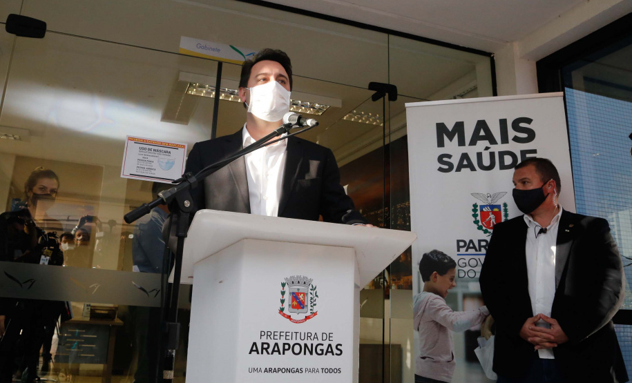 28.05.2020 Governador Carlos Massa RAtinho Junior em ArapongasFoto Gilson Abreu