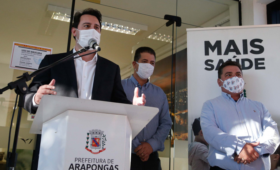 28.05.2020 Governador Carlos Massa RAtinho Junior em ArapongasFoto Gilson Abreu