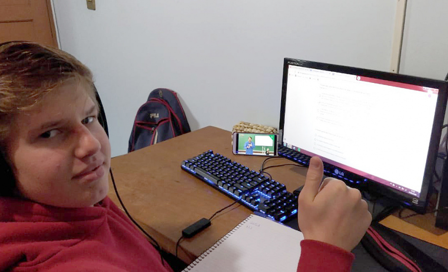 Aula Paraná facilita registro de presença do aluno. Foto:SEED