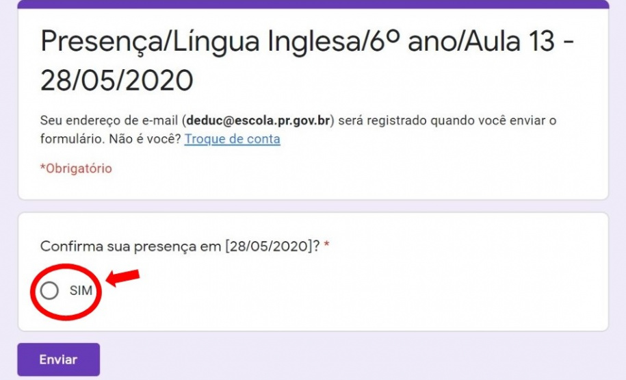 Aula Paraná facilita registro de presença do aluno. Foto:SEED