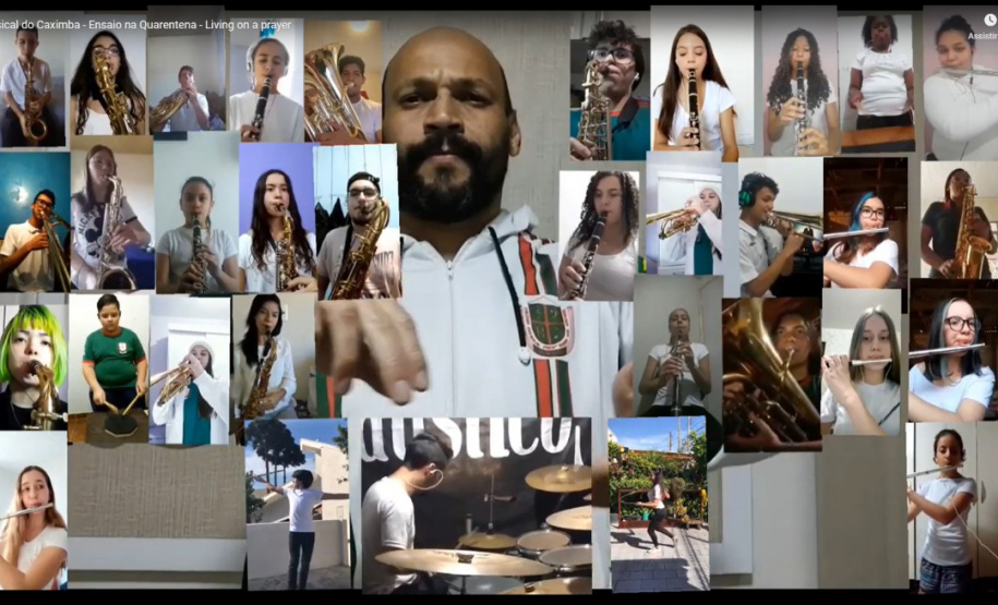 Banda de escola estadual promove ensaios online. Foto:SEED