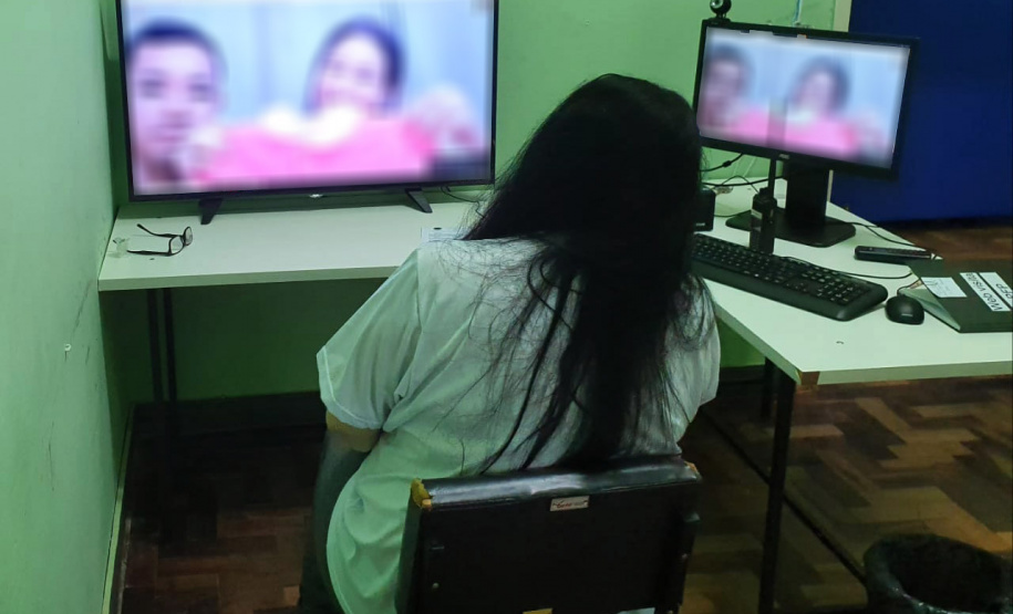 Visita virtual reduz a distância social entre presos e familiares. Foto:Depen