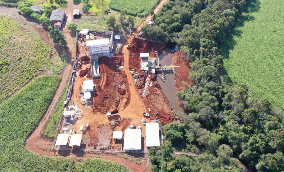 Ampliação do abastecimento com a captação do Rio São José. Foto: Sanepar