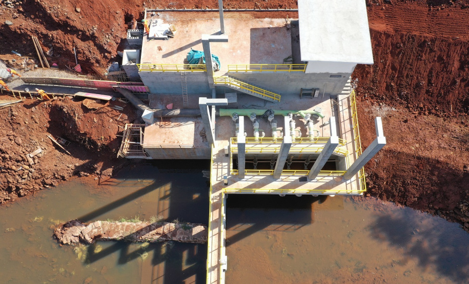 Ampliação do abastecimento com a captação do Rio São José. Foto: Sanepar