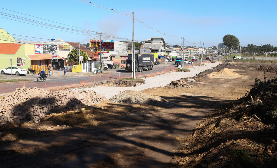 Av Rui Barbosa Obras Paranacidade Pavimentação da Av Rui Barbosa - Sao José dos Pinhais- 28/05/2020 - Foto: Geraldo Bubniak/AEN