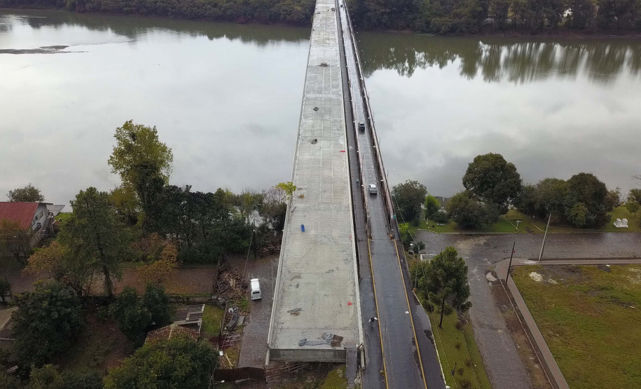 Nova ponte viabiliza importante eixo de crescimento de União da Vitória. Foto: José Fernando Ogura/AEN