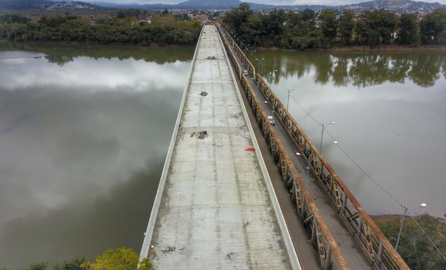 Nova ponte viabiliza importante eixo de crescimento de União da Vitória. Foto: José Fernando Ogura/AEN