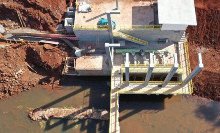 Captação do Rio São José, em Cascavel. Foto: Sanepar