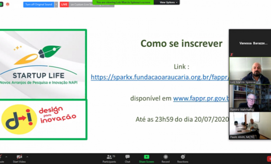 Governo do Estado lança o Programa Centelha Paraná