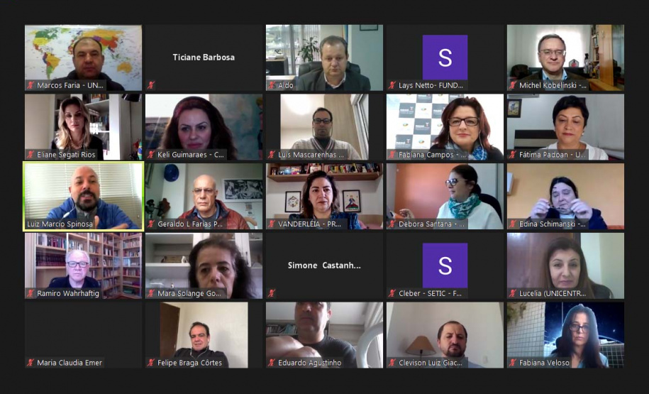 Workshop “Escola Internacional de Pesquisa e Inovação Colaborativa: Objetivos de Desenvolvimento Sustentável. Foto: Fundação Araucária