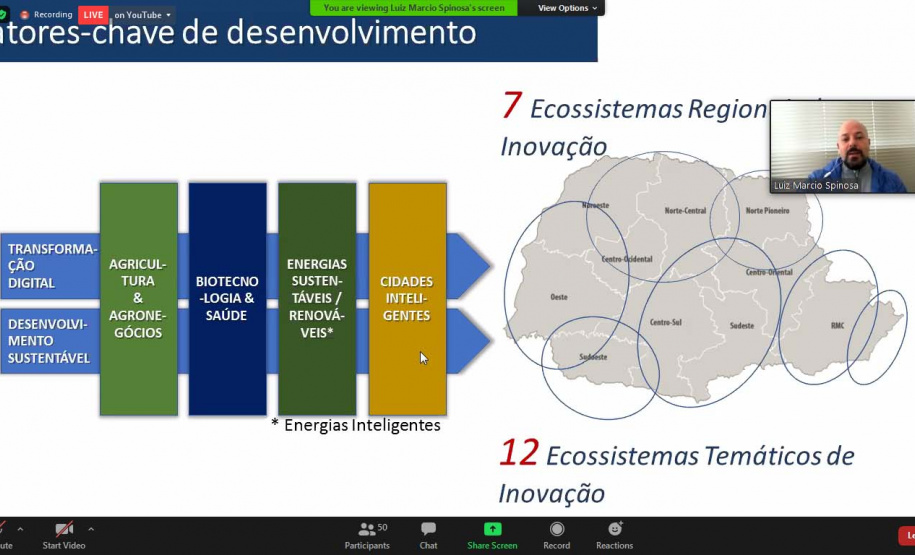 Workshop “Escola Internacional de Pesquisa e Inovação Colaborativa: Objetivos de Desenvolvimento Sustentável. Foto: Fundação Araucária
