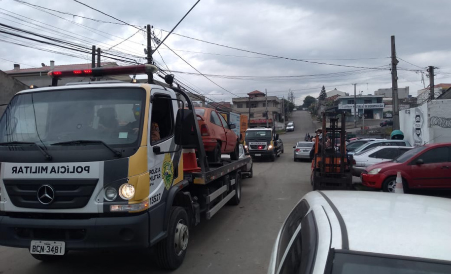 Segurança Pública retira veículos do pátio da Delegacia de Alto Maracanã, na RMC. Foto:SESP