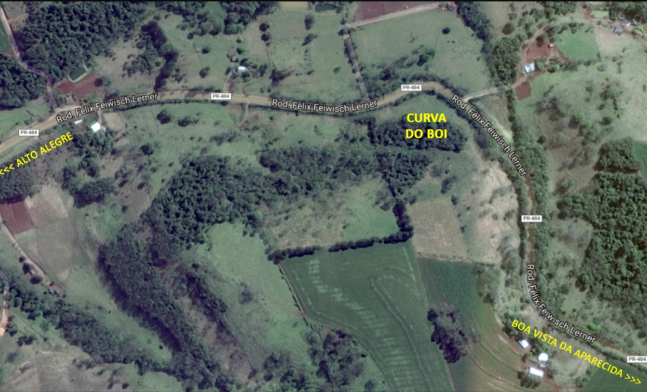 Governo planeja obras de correção na PR-484 e PR-562, no Oeste. Foto:DER