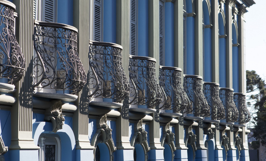 Série de reportagens sobre o Palacete Leão Jr.
integram as atividades de comemoração dos 15 anos do Espaço Cultural BRDE. Foto:Guilherme Pupo/ BRDE