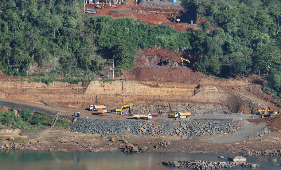 Segunda ponte de Foz do Iguaçu tem ritmo intenso de obras. Foto: José Fernando Ogura/AEN