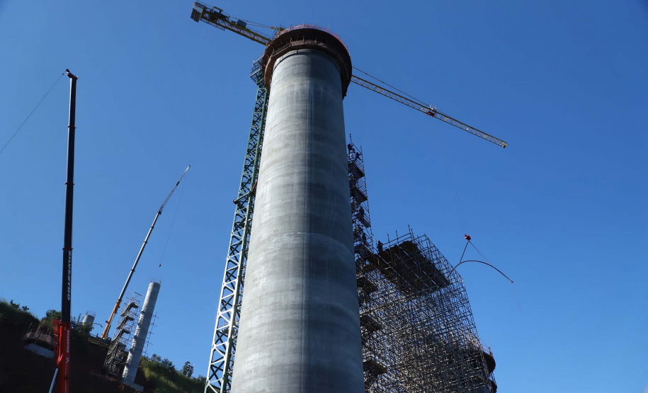 Segunda ponte de Foz do Iguaçu tem ritmo intenso de obras. Foto: José Fernando Ogura/AEN