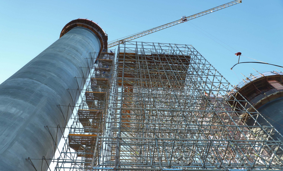 Segunda ponte de Foz do Iguaçu tem ritmo intenso de obras. Foto: José Fernando Ogura/AEN