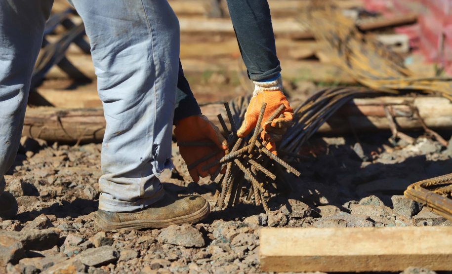 Segunda ponte de Foz do Iguaçu tem ritmo intenso de obras. Foto: José Fernando Ogura/AEN