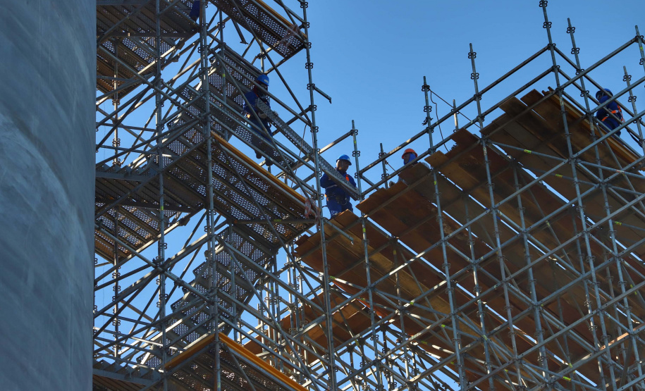 Segunda ponte de Foz do Iguaçu tem ritmo intenso de obras. Foto: José Fernando Ogura/AEN