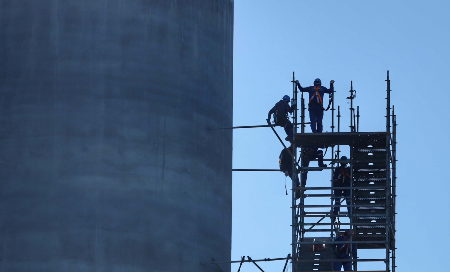 Segunda ponte de Foz do Iguaçu tem ritmo intenso de obras. Foto: José Fernando Ogura/AEN