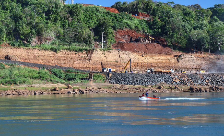 Segunda ponte de Foz do Iguaçu tem ritmo intenso de obras. Foto: José Fernando Ogura/AEN