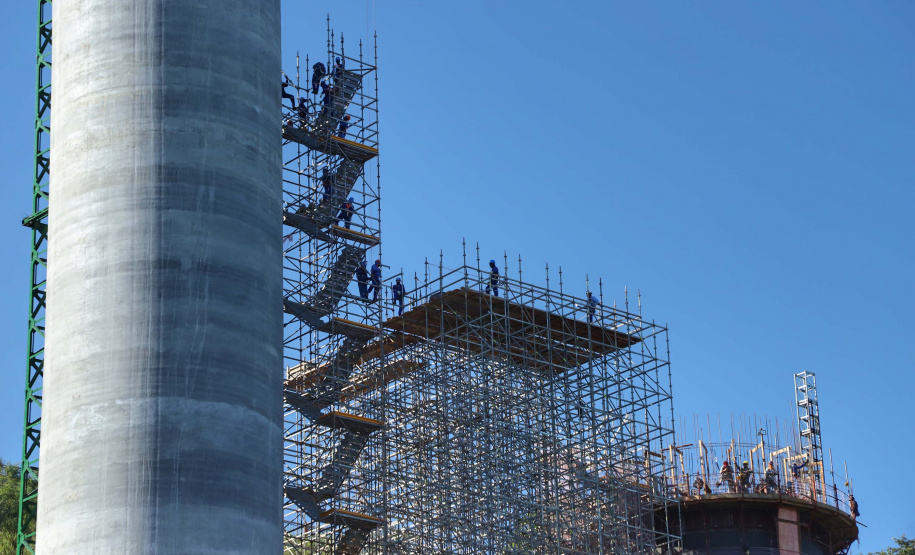 Segunda ponte de Foz do Iguaçu tem ritmo intenso de obras. Foto: José Fernando Ogura/AEN