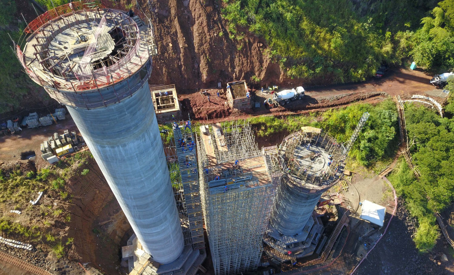 Segunda ponte de Foz do Iguaçu tem ritmo intenso de obras. Foto: José Fernando Ogura/AEN