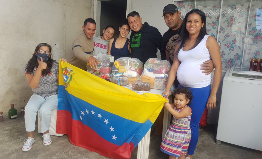 Governo distribui cestas básicas no Dia Mundial do Refugiado. Foto:SEJUF