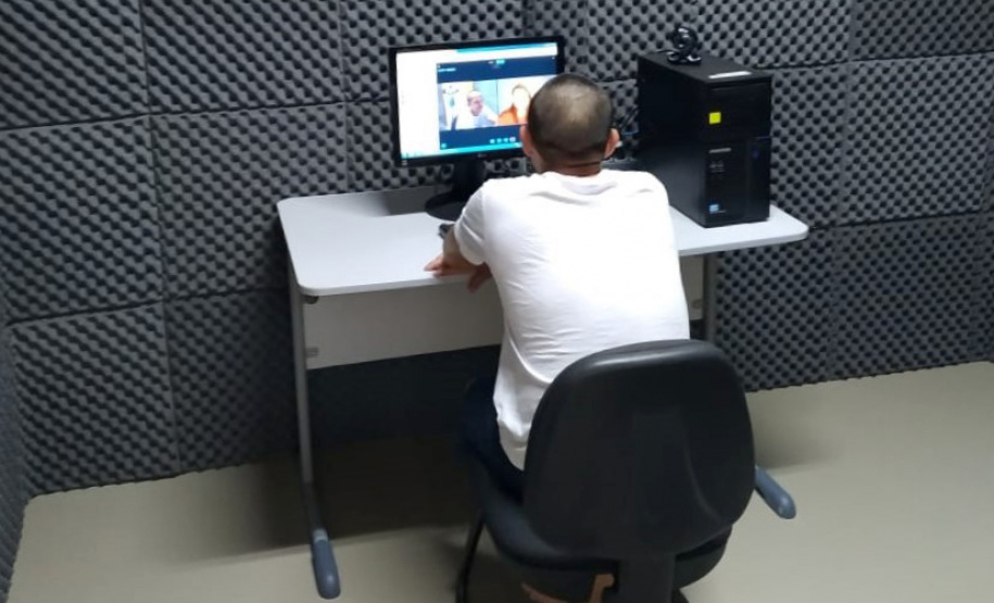 Visitas virtuais já são realidade em 43 unidades prisionais do estado. Foto:Depen
