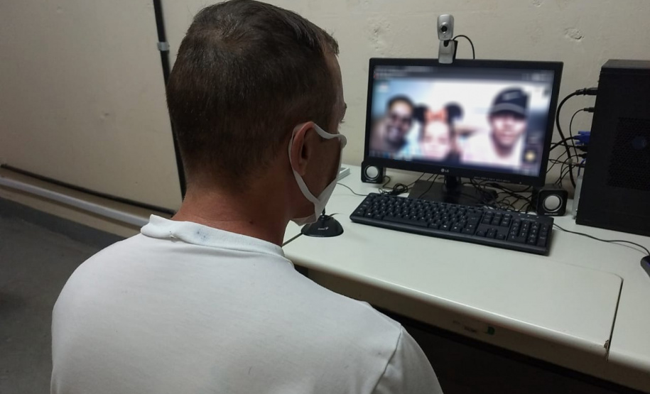 Visitas virtuais já são realidade em 43 unidades prisionais do estado. Foto:Depen