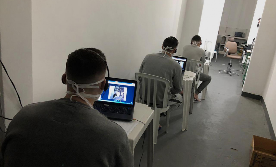 Visitas virtuais já são realidade em 43 unidades prisionais do estado. Foto:Depen