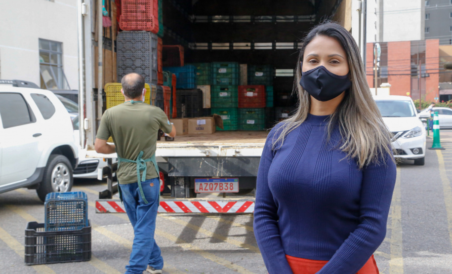 O Governo do Estado vai fornecer alimentos a 907 entidades sociais por meio do programa Compra Direta Paraná. A primeira entrega aconteceu nesta terça-feira (23) para a Santa Casa de Curitiba. Foto Gilson Abreu/AEN