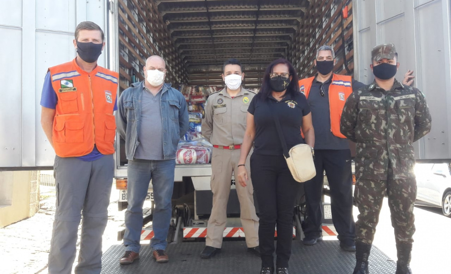 Defesa Civil Estadual apoia FUNAI na entrega de cestas básicas em aldeias indígenas no Paraná. Foto:Defesa Civil