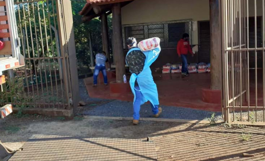 Defesa Civil Estadual apoia FUNAI na entrega de cestas básicas em aldeias indígenas no Paraná. Foto:Defesa Civil