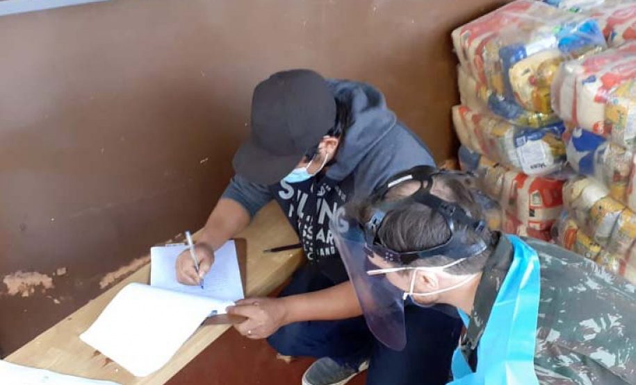 Defesa Civil Estadual apoia FUNAI na entrega de cestas básicas em aldeias indígenas no Paraná. Foto:Defesa Civil