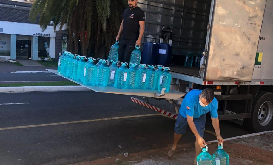 Secretaria da Justiça repassa mais 2,5 mil litros de álcool glicerinado 70% para entidades assistenciais
. Foto:SEJUF