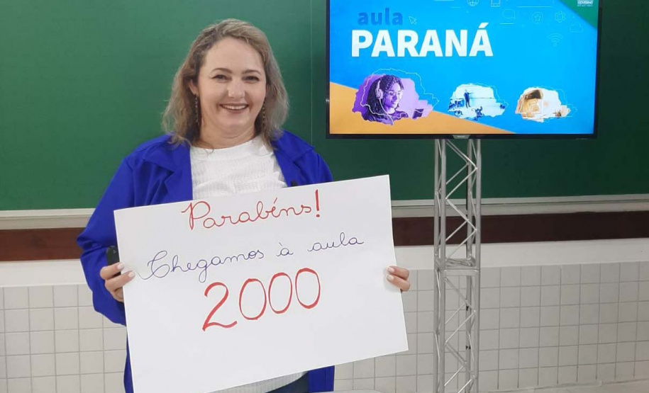 Aula Paraná atinge marca de 2 mil aulas gravadas.Foto: SEED