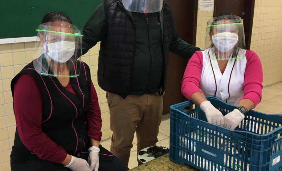 Seed envia 2 mil máscaras de acrílico para profissionais de regiões mais afetadas pela crise do Covid-19. Foto:SEED