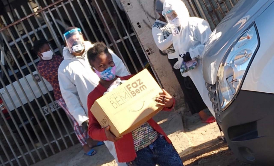 Comunidades recebem máscaras da Celepar para atuação voluntária
. Foto: Celepar