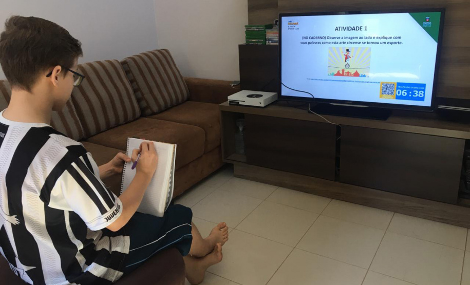 Levantamento nacional mostra acesso ao ensino on-line chega a 99% dos alunos paranaenses
. Foto:SEED