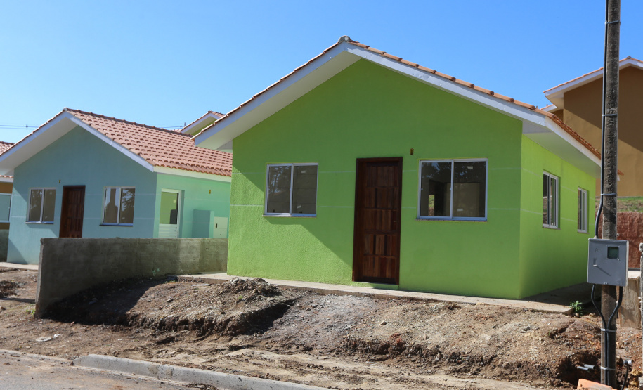 Casas Reboucas Requalificacao Urbana Reboucas - Vila Facao - 53 casas populares que estão sendo construídas pelo Governo do Paraná em Rebouças - Foto: Geraldo Bubniak/AEN