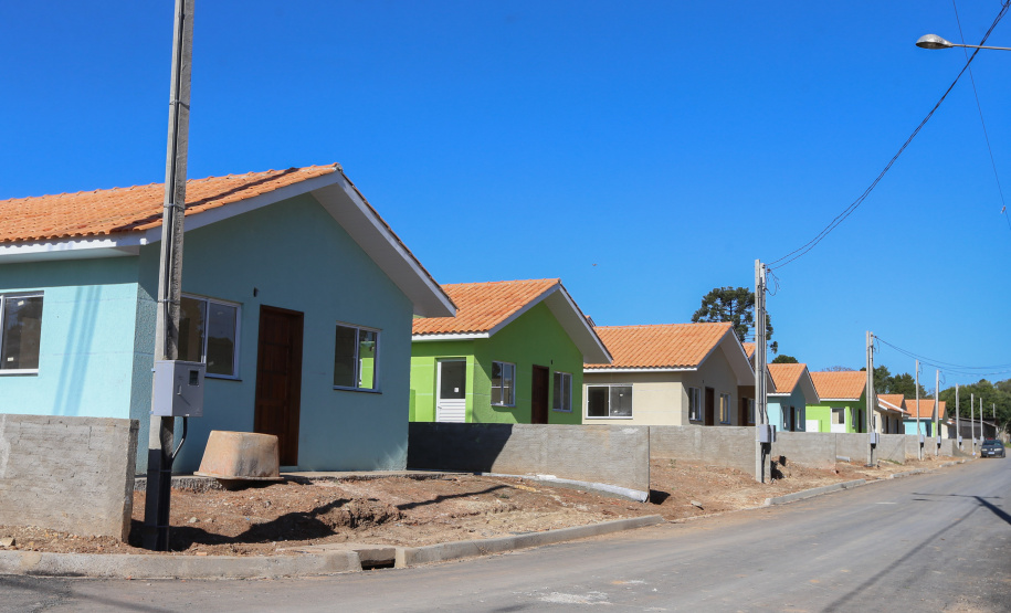 Casas Reboucas Requalificacao Urbana Reboucas - Vila Facao - 53 casas populares que estão sendo construídas pelo Governo do Paraná em Rebouças - Foto: Geraldo Bubniak/AEN