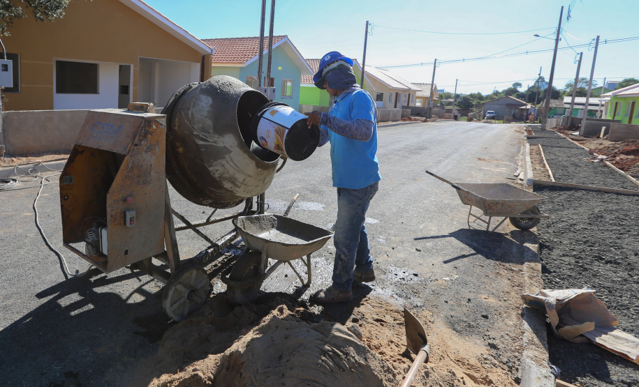 Casas Reboucas Requalificacao Urbana Reboucas - Vila Facao - 53 casas populares que estão sendo construídas pelo Governo do Paraná em Rebouças - Foto: Geraldo Bubniak/AEN