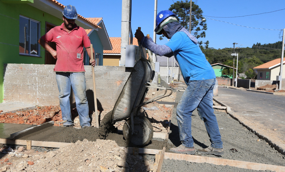 Casas Reboucas Requalificacao Urbana Reboucas - Vila Facao - 53 casas populares que estão sendo construídas pelo Governo do Paraná em Rebouças - Foto: Geraldo Bubniak/AEN