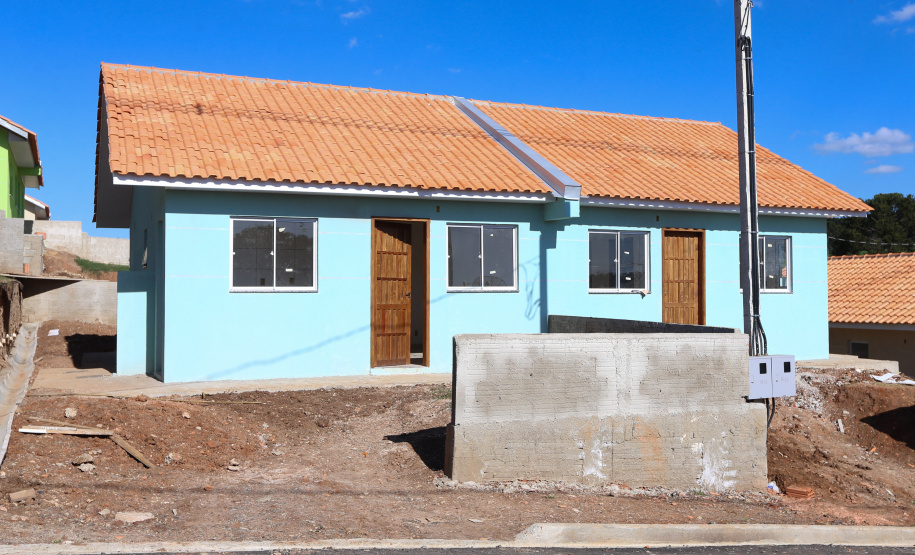 Casas Reboucas Requalificacao Urbana Reboucas - Vila Facao - 53 casas populares que estão sendo construídas pelo Governo do Paraná em Rebouças - Foto: Geraldo Bubniak/AEN