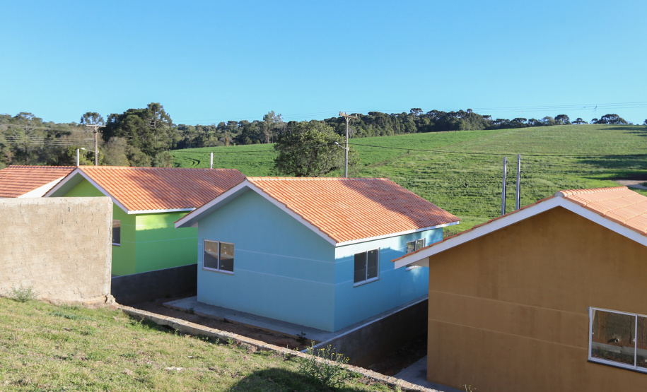 Casas Reboucas Requalificacao Urbana Reboucas - Vila Facao - 53 casas populares que estão sendo construídas pelo Governo do Paraná em Rebouças - Foto: Geraldo Bubniak/AEN