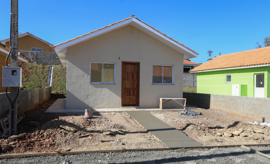 Casas Reboucas Requalificacao Urbana Reboucas - Vila Facao - 53 casas populares que estão sendo construídas pelo Governo do Paraná em Rebouças - Foto: Geraldo Bubniak/AEN
