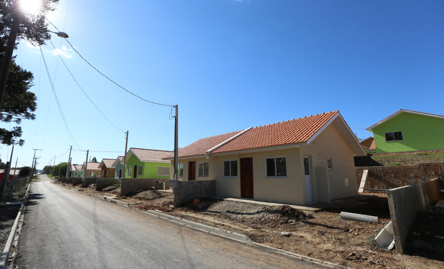 Casas Reboucas Requalificacao Urbana Reboucas - Vila Facao - 53 casas populares que estão sendo construídas pelo Governo do Paraná em Rebouças - Foto: Geraldo Bubniak/AEN